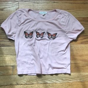 pink butterfly tee